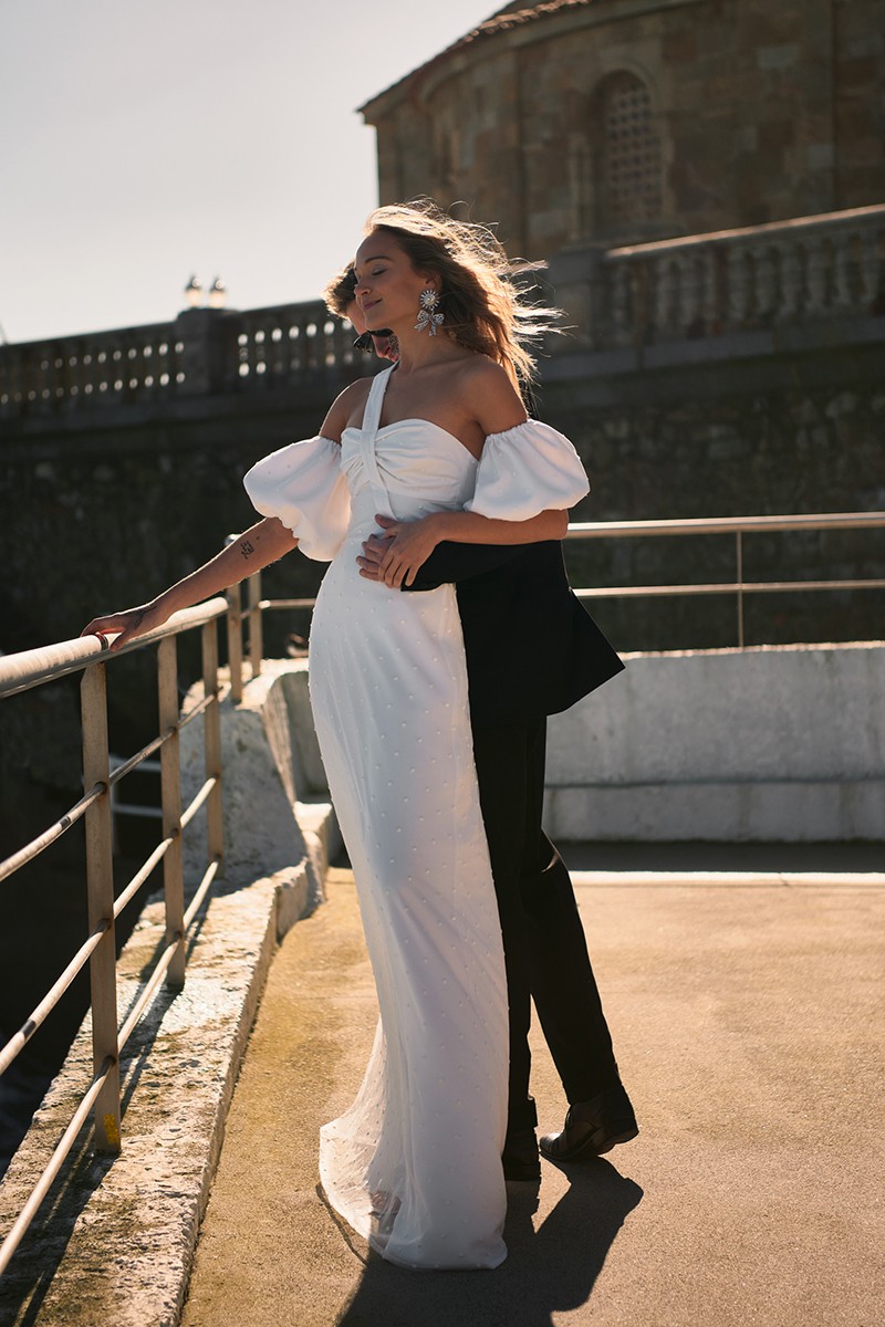 shop online vestido largo blanco para novia civil para novia civil,  madre de bautizo o comunion de apparentia,